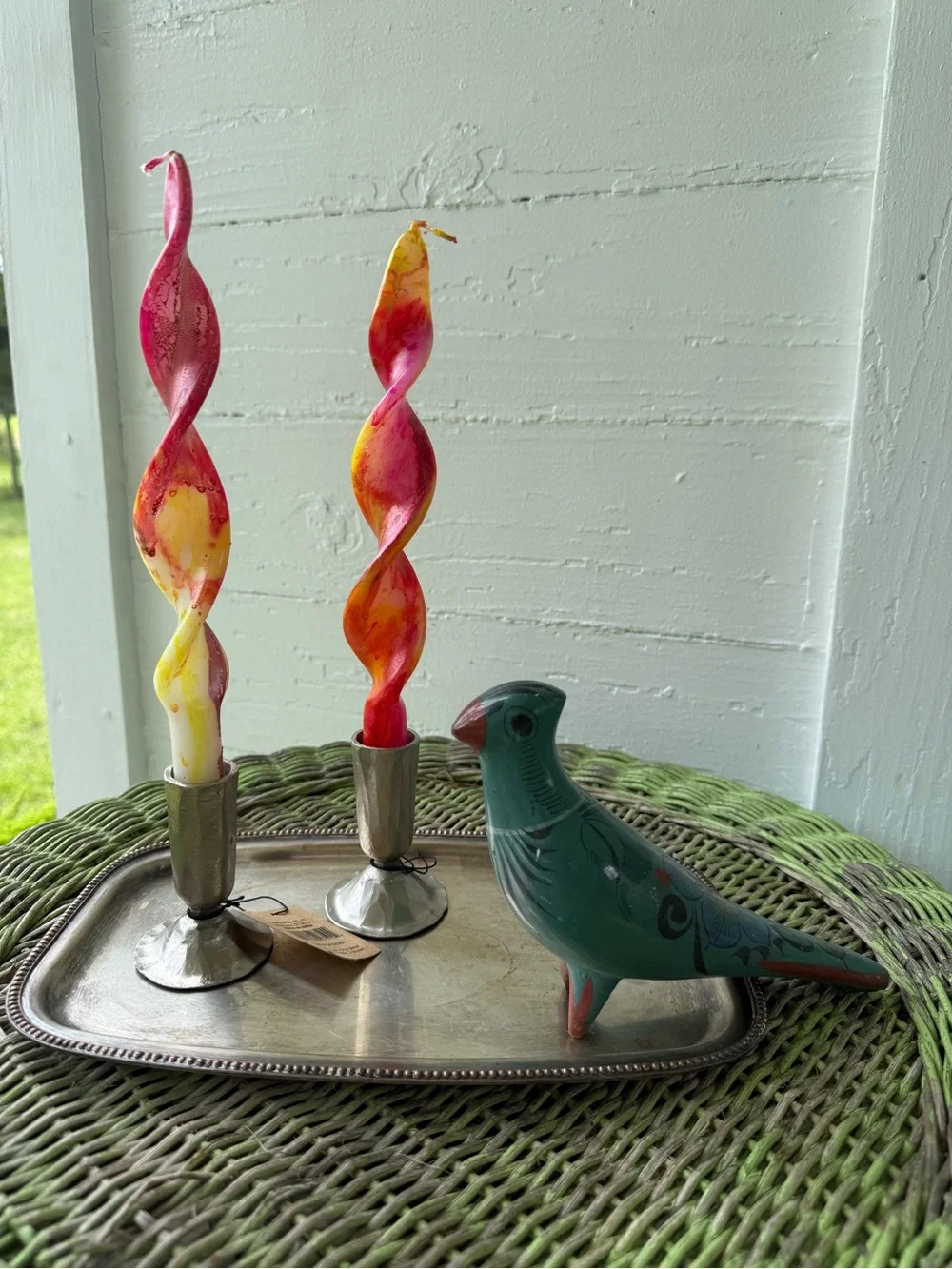 Metal Taper Candle Holders - Set of 2